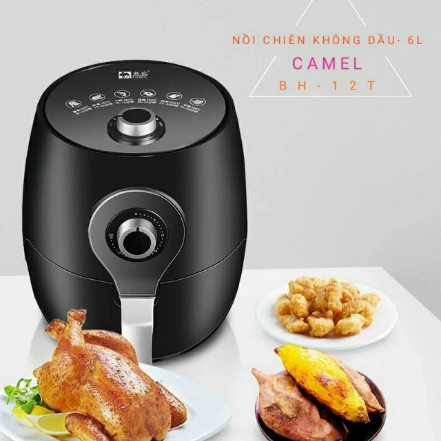 HÀNG MỚI.NỒI CHIÊN KHÔNG DẦU CAMEL 6 LÍT LOAI TỐT