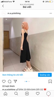 Đầm midi 2 dây đan eo