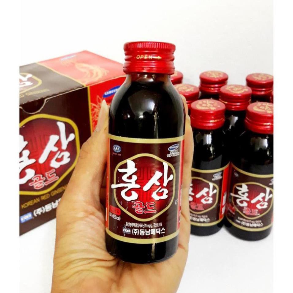 Nước hồng sâm Hàn Quốc hộp 10 Chai X 100ml vị sâm cực ngon ai uống cũng được tăng sức đề kháng hàng ngày bồi bổ sức khỏe