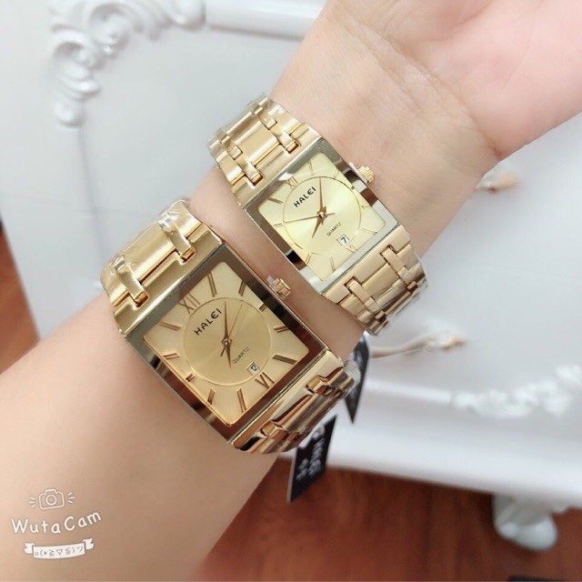 Đồng Hồ Nam HALEI H2 Khung Thép Mạ Vàng Cao Cấp Mặt Vuông Lịch Lãm  Sang Trọng Chống Nước Chống Xước Hiệu Quả | BigBuy360 - bigbuy360.vn