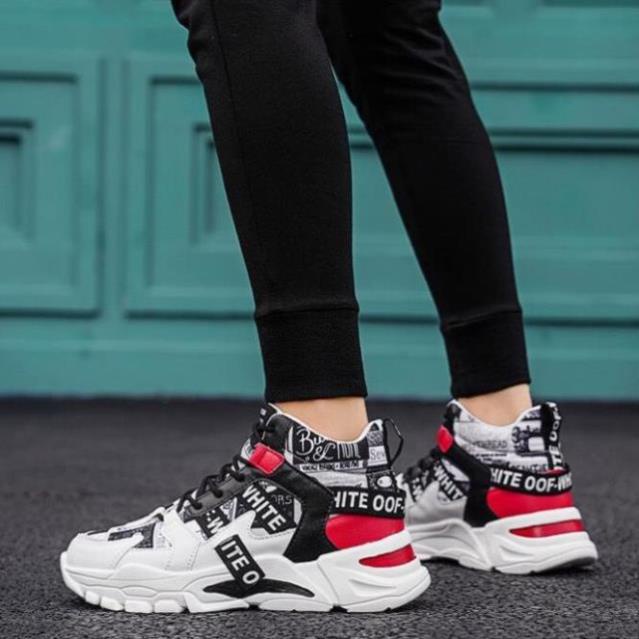 Giày cao cổ OFF White nam cực phẩm 2021 - Giày Sneaker cổ cao nam độn đế 5cm hot trend 2021 ! * ;