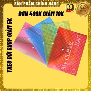 Bìa nút a4/f4 my clear - bìa 1 nút nhựa a4/f4 my clear