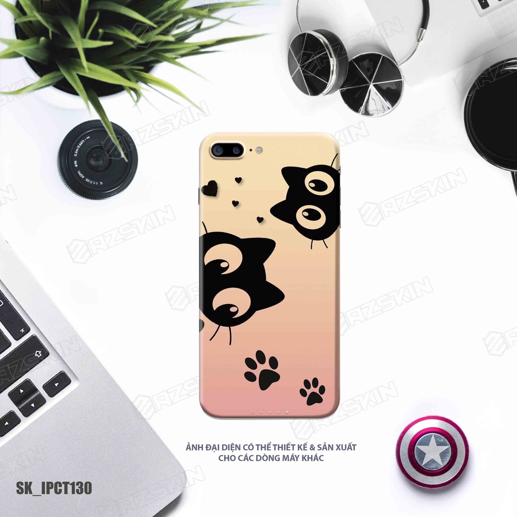 Miếng Dán Skin Hình Mèo Dành Cho  IPhone 7 - 13 Pro Max |SK_IPCT130| Chất Liệu 3M Cao Cấp, Khuôn Cắt CNC Dán Full Máy
