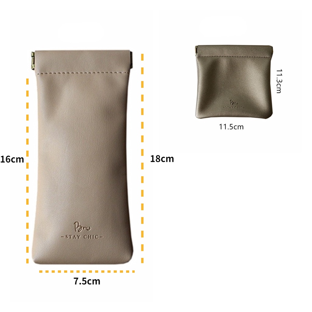 Ví Da Mềm Mini Đựng Son Môi Tai Nghe Thời Trang Cho Nữ