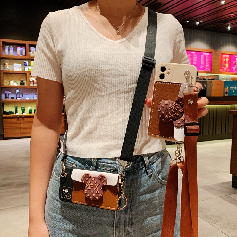 Ốp điện thoại có ví đựng thẻ và dây đeo chéo thời trang dành cho SAMSUNG NOTE 5 8 9 10 PLUS 20 ULTRA S10 LITE S10E