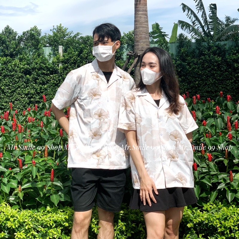 Áo Sơ Mi Nam Nữ Unisex tay ngắn Họa Tiết Vintage Flower , chất Lụa Gân dày đẹp, hàng Thiết Kế Mr.Smile 99 Shop | BigBuy360 - bigbuy360.vn