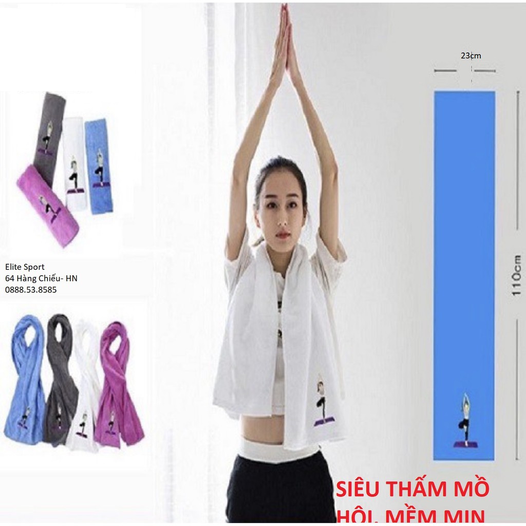 Khăn lau mồ hôi Yoga, Gym size to 1,1mx23cm