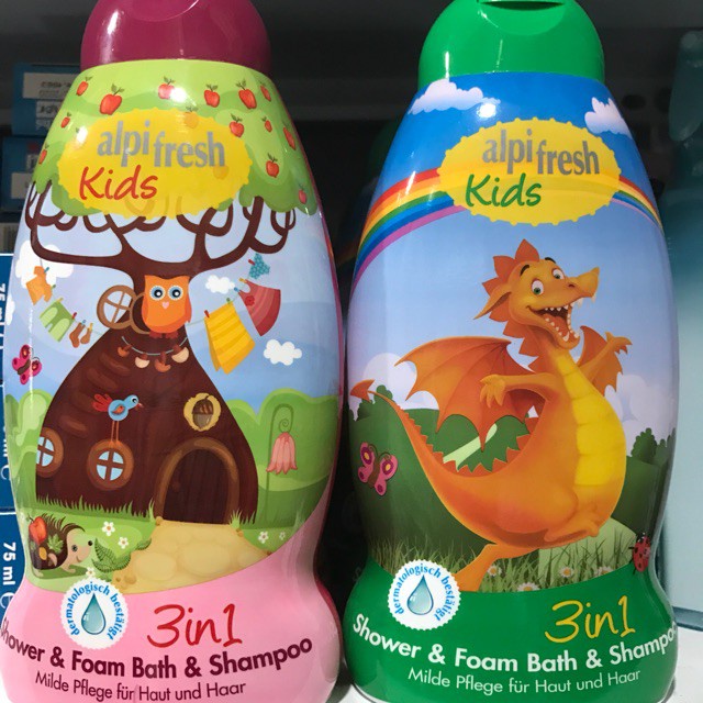 Sữa tắm gội trẻ em Alpi fresh Kids 3in1 chai 500ml, sản xuất tại Đức