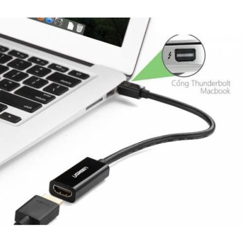 Cáp Mini DisplayPort to HDMI (âm) UGREEN 10461 (đen) ✔HÀNG CHÍNH HÃNG ✔