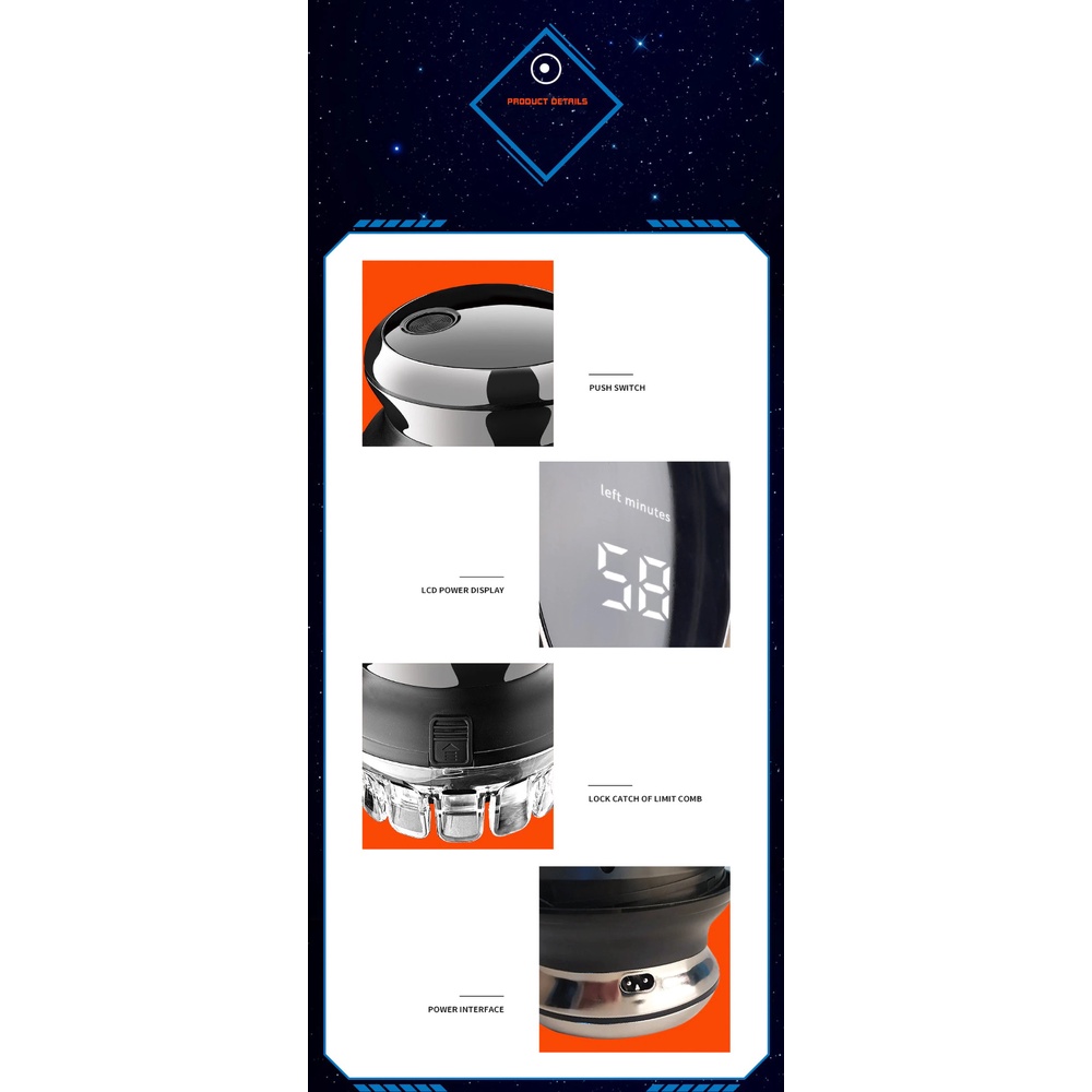 Tông Đơ Chuyên Cạo Tóc Tại Nhà Lưỡi Tròn Xoay 360 độ Kemei Km 887