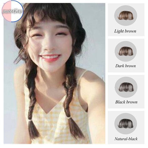 Tóc Mái Giả Thưa Loại Xoăn Ngố Cute Phô Mai Que