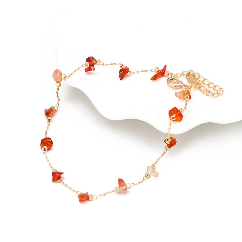 Vòng Tay Mã Não Đỏ / Tím Đính Pha Lê May Mắn &amp; Thịnh Vượng Cho Nữ