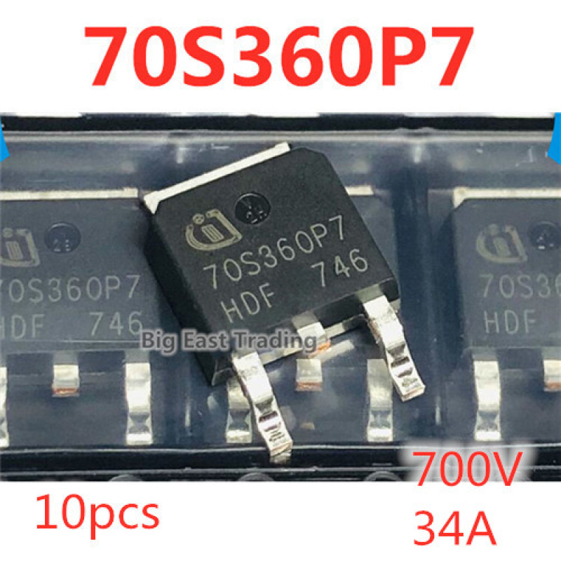 10 chiếc 70S360P7 IPD70R360P7S TO-252 700V 34A, đảm bảo chất lượng