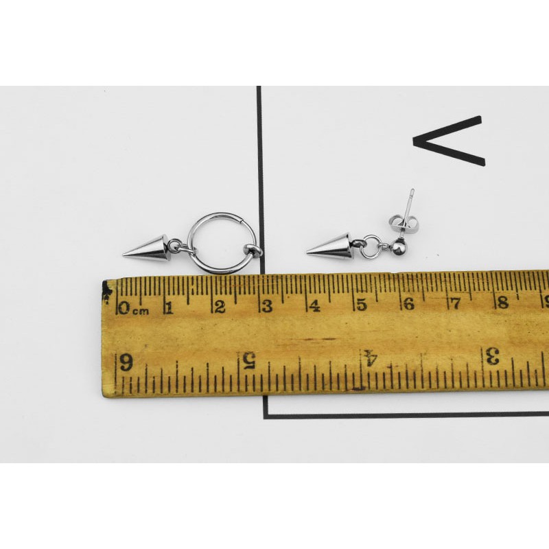 Hoa tai dáng tròn phối hình nón thời trang Hiphop