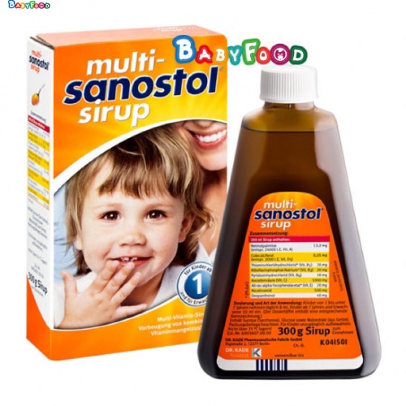 Siro Multivitamin syrup Sanostol số 1 Đức cho bé từ 1 tuổi