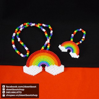 Vòng kandi perler cầu vồng - phụ kiện rave edm festival raver kandi perler DJ