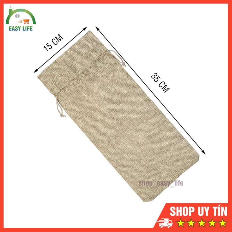 Túi Vải Dây Rút 15 x 35 cm [muĐựng Chai Rượu - Bình Nước - Phích Mini]