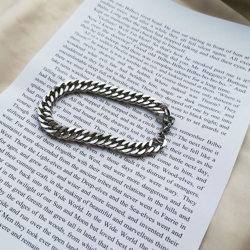 Vòng đeo tay thép titan màu trơn phong cách đơn giản hợp thời trang