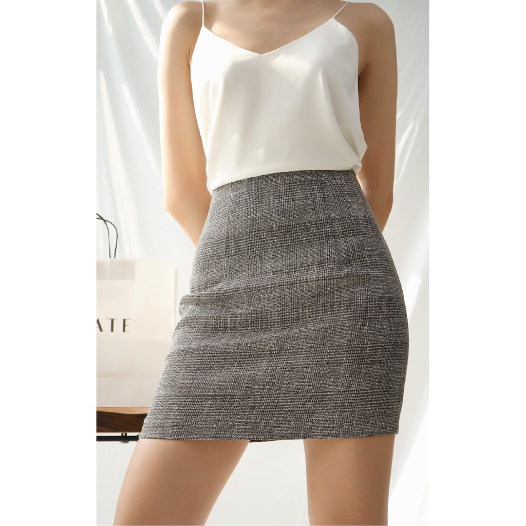 Chân váy ngắn nữ họa tiết kẻ 2NDDATE SK013GBH | BigBuy360 - bigbuy360.vn