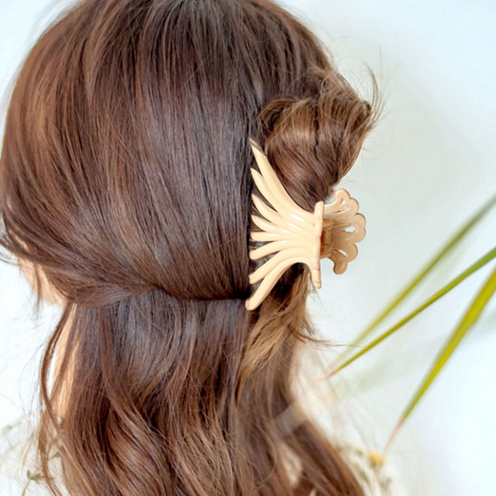 Kẹp Tóc Nhựa Màu Trơn Đơn Giản Thời Trang