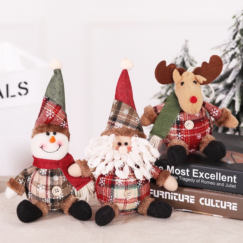 Búp Bê Hình Ông Già Noel / Người Tuyết Dùng Trang Trí Bàn Tiệc Giáng Sinh