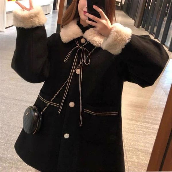 Áo khoác dạ cổ lông | BigBuy360 - bigbuy360.vn