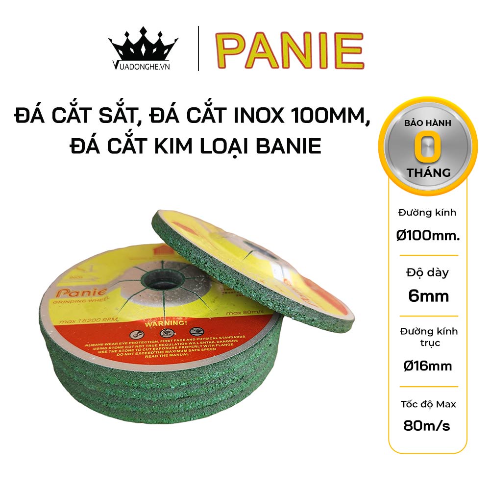Đá Mài Sắt, Inox, Đá, Kim Loại PANIE Phi 100