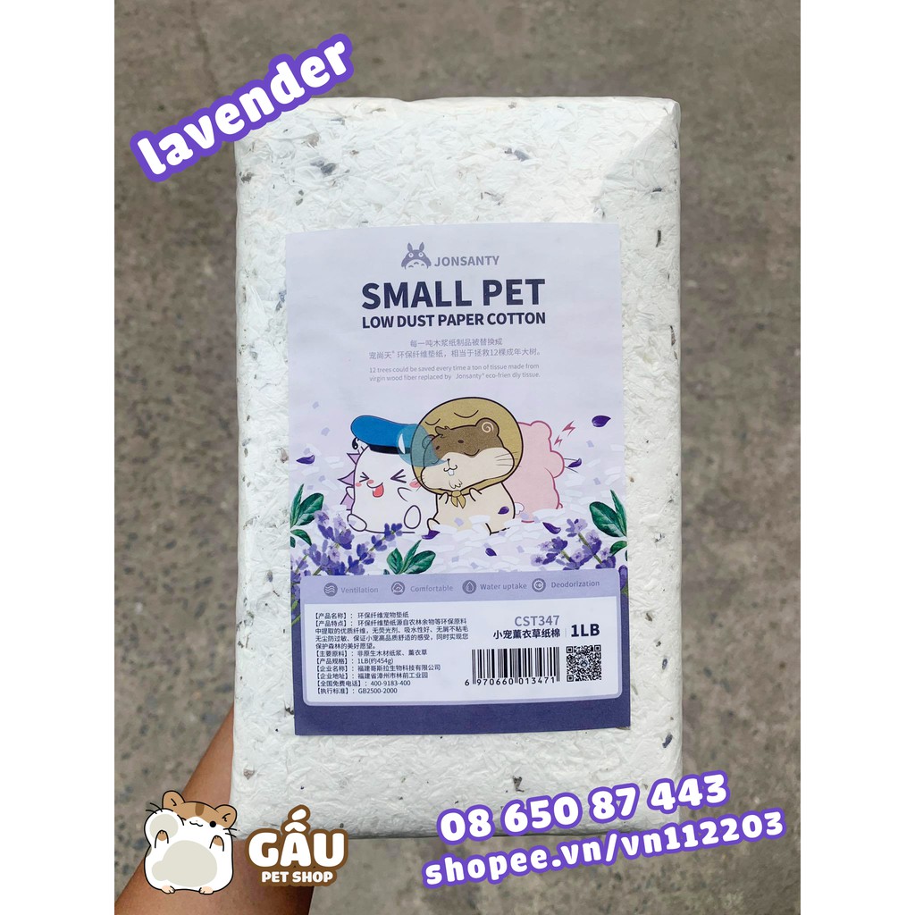 Giấy lót chuồng Small Pet Cotton Jonsanty 1LB