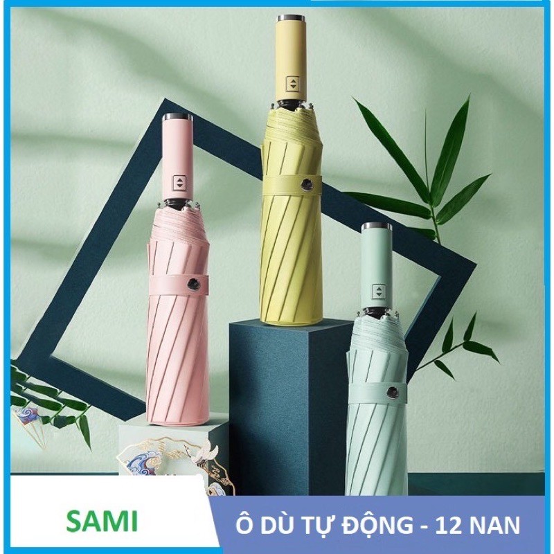 Ô Dù 12 Nan Đóng Mở Tự Động 2 Lớp Chống Tia UV, Ô Che Mưa Đi Nắng Phiên Bản Cao Cấp