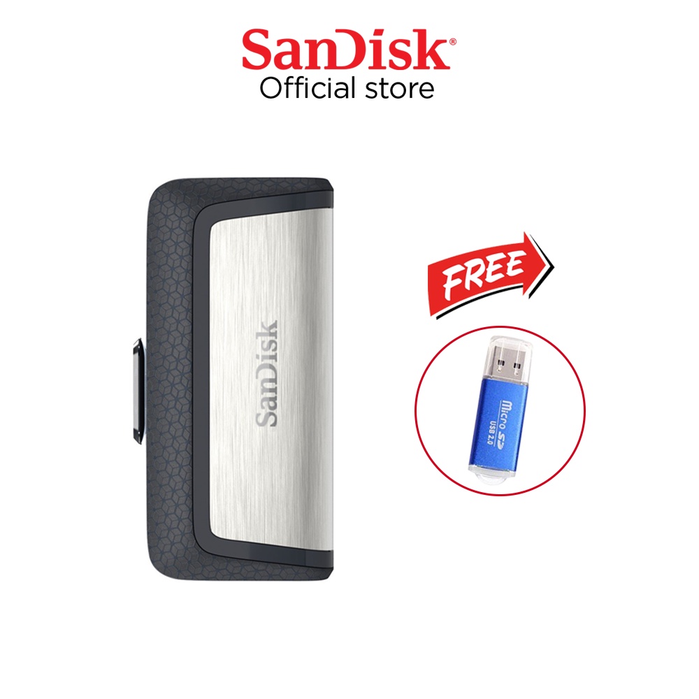 USB OTG 3.1 Gen 1 SanDisk 64GB SDDDC2 Ultra Dual Drive USB Type-C upto 150MB/s + đầu đọc thẻ