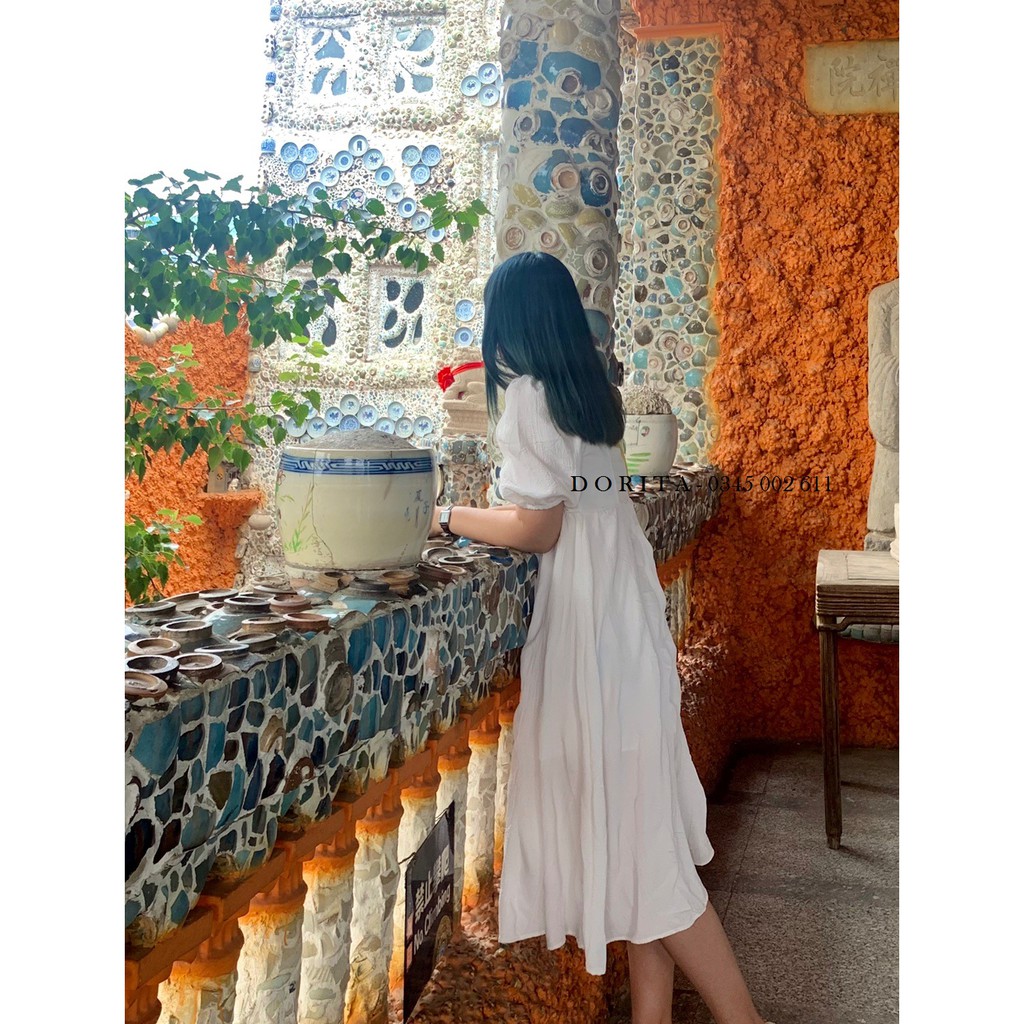 [Ảnh thật/Video] Váy babydoll trắng - Đầm trắng dáng dài - Dorita Boutique | BigBuy360 - bigbuy360.vn