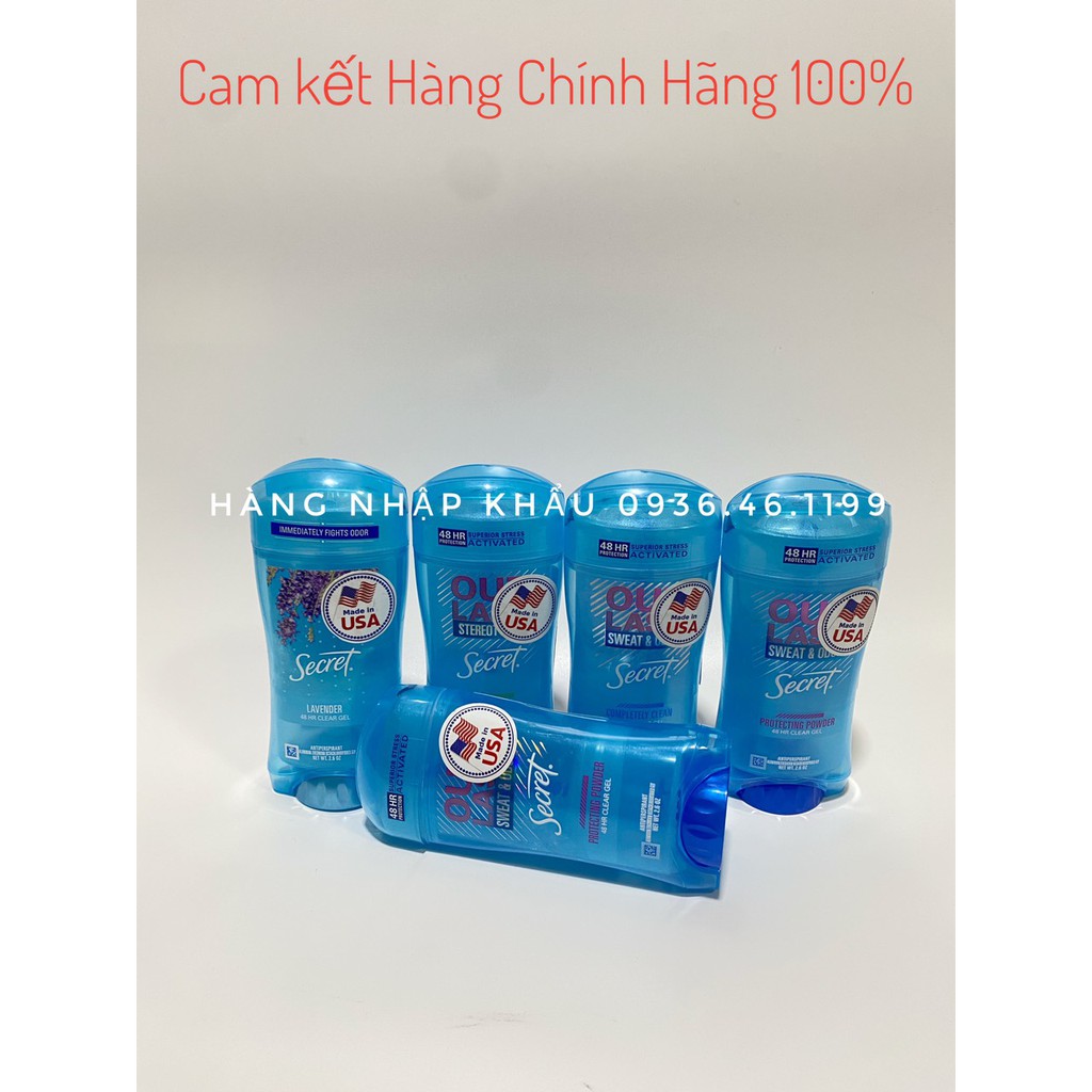 [Ảnh thật] [Chính hãng] Gel lăn khử mùi Secret dạng gel 48H clear gel - Mỹ