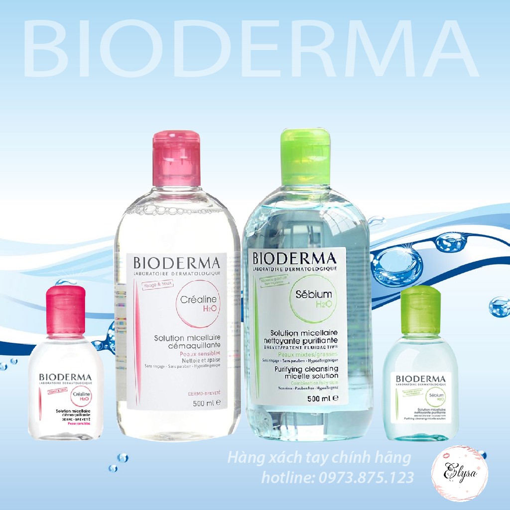 Nước Tẩy Trang Bioderma Xanh Dành Cho Da Dầu Và Hỗn Hợp 100ml-500ml