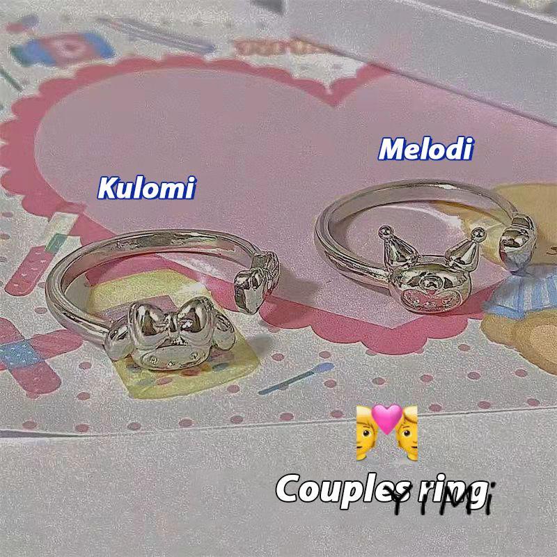 Nhẫn Hở Tùy Chỉnh Thiết Kế Hình Sanrio Kuromi My Melody Dễ Thương Làm Quà Tặng Cho Bé Gái
