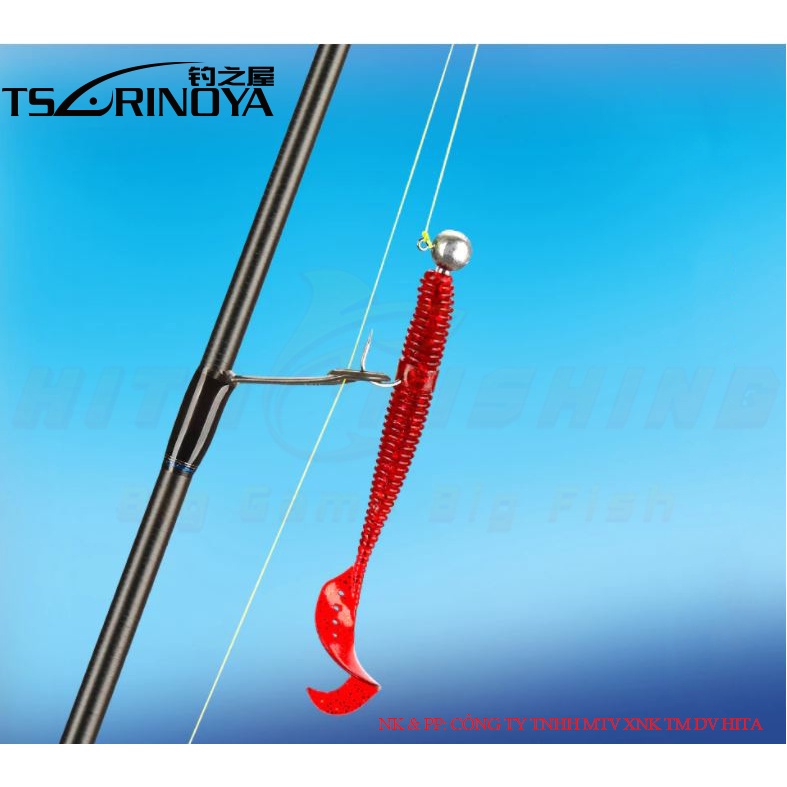 Mồi mềm câu cá lure đuôi cong Tsurinoya Grub Worm hitalure