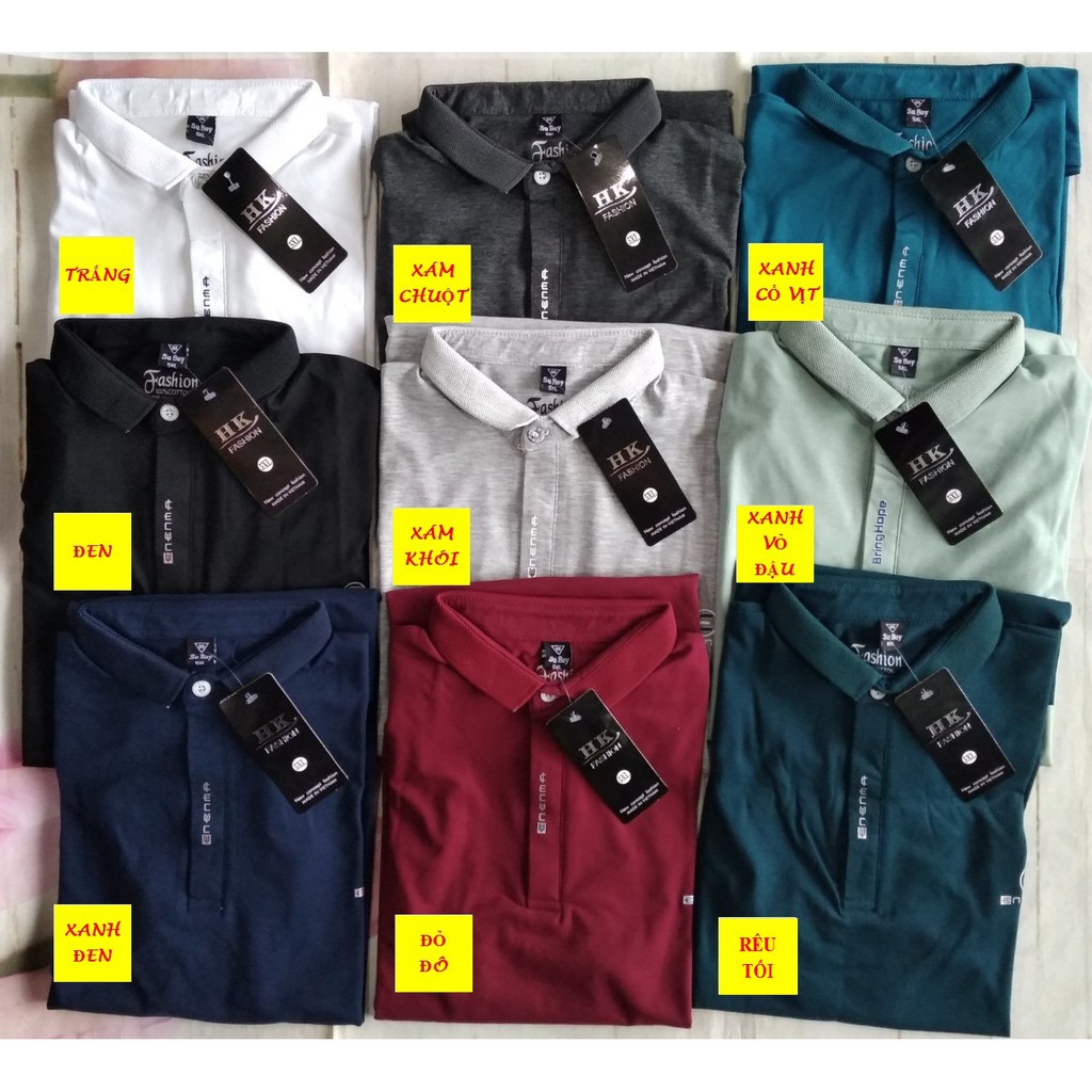 Áo thun nam big size cổ bẻ vải cotton tối đa 150kg | BigBuy360 - bigbuy360.vn