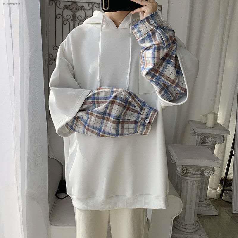 Áo nỉ tay dài giả hai lớp phong cách hàn quốc dành cho nam