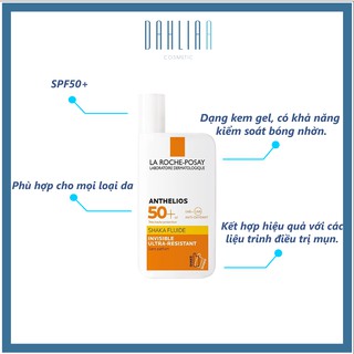 Kem chống nắng La Roche-Posay Anthelios Fluide SPF 50+ vạch vàng [Kèm Ảnh thật + Video]