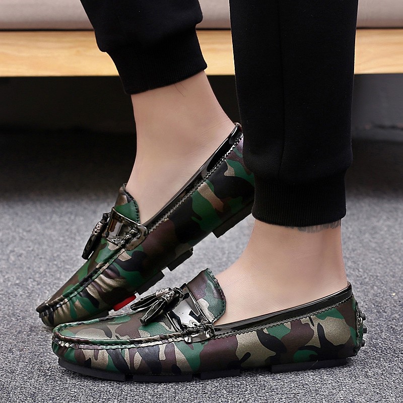 Giày lười cho nam in họa tiết camo | BigBuy360 - bigbuy360.vn