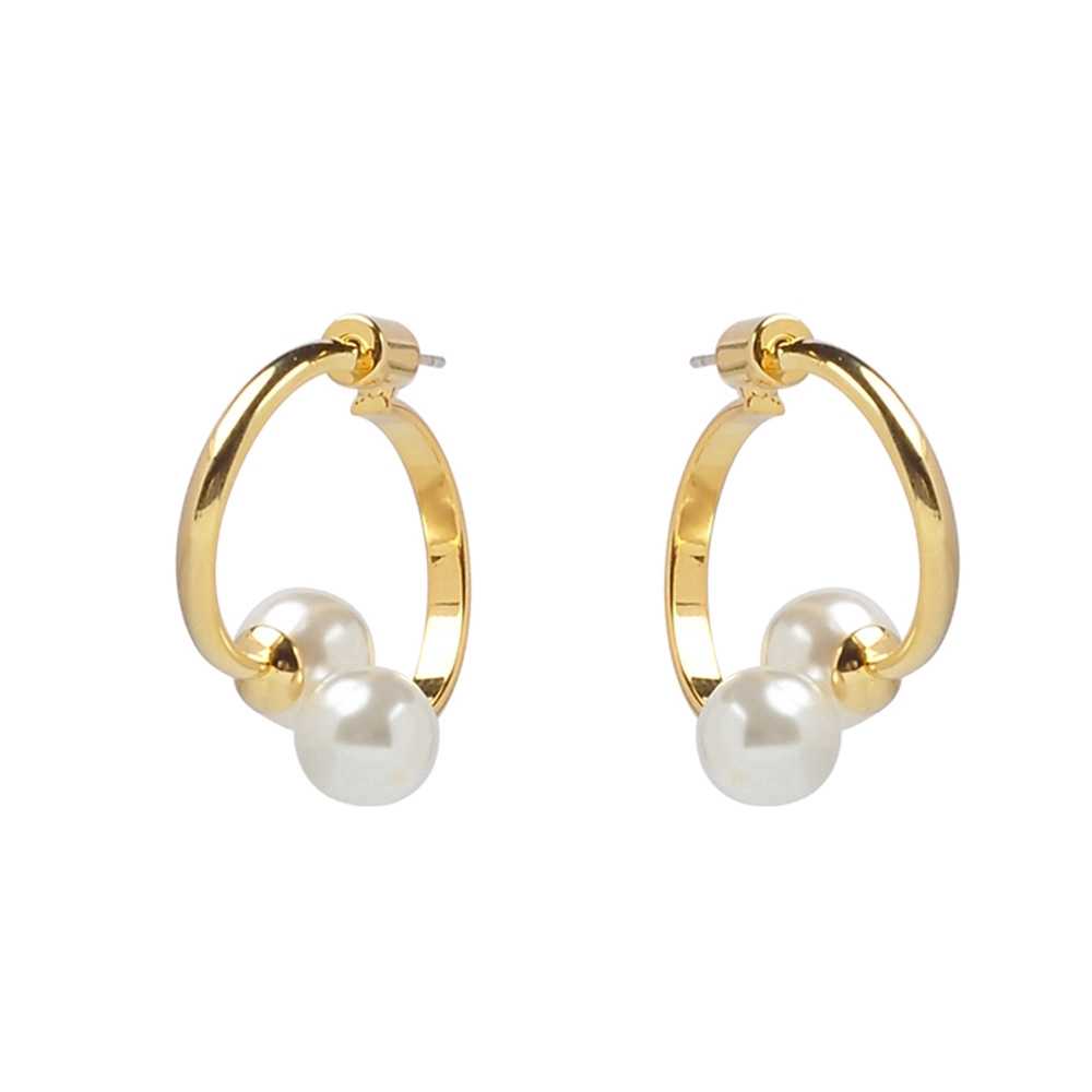 [Mã FAMAYFA giảm 10K đơn 50K] fashion woman simple Creative Hoop Earrings party gold jewelry gift