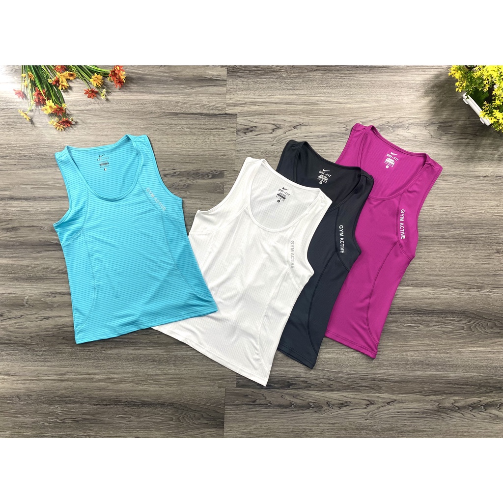 (FREE  SHIP) ÁO SÁT NÁCH NỮ TẬP GYM-YOGA ,CHẤT THUN CO DÃN 4 CHIỀU MANG MÁT