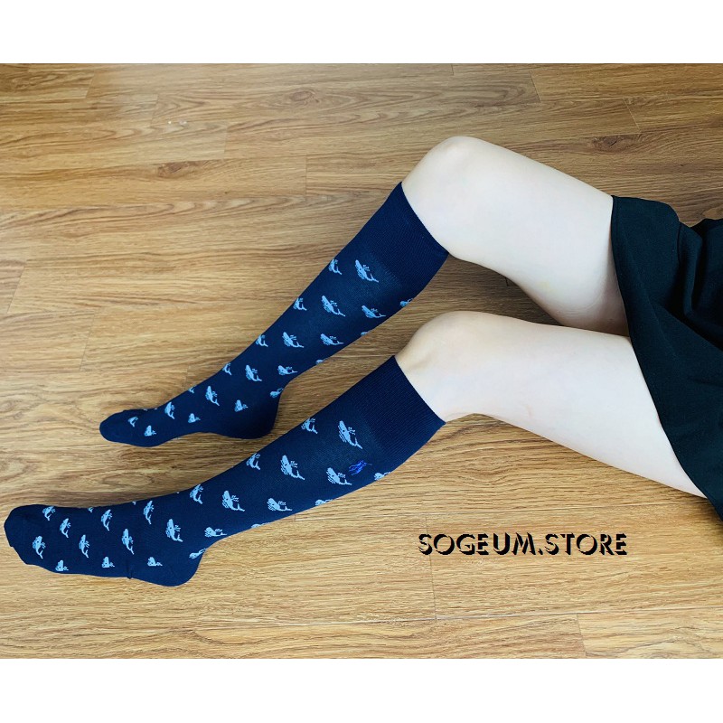 Tất po-lo cao cổ dài đến gối, vớ unisex chất cotton style hàn quốc sogeum.store