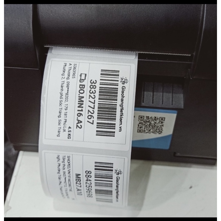 Giấy in tem nhiệt 50x50 mm trm dán  - Cuộn 30m