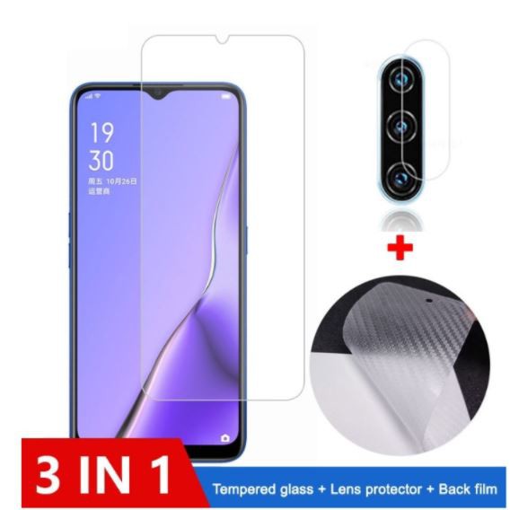 Kính Cường Lực 3 Trong 1 Cho Điện Thoại Oppo A12 A92S A31 A91 A9 A5 2020 2f Reno 2 Reno 3 A92 A72 9h Tetrereder Lens