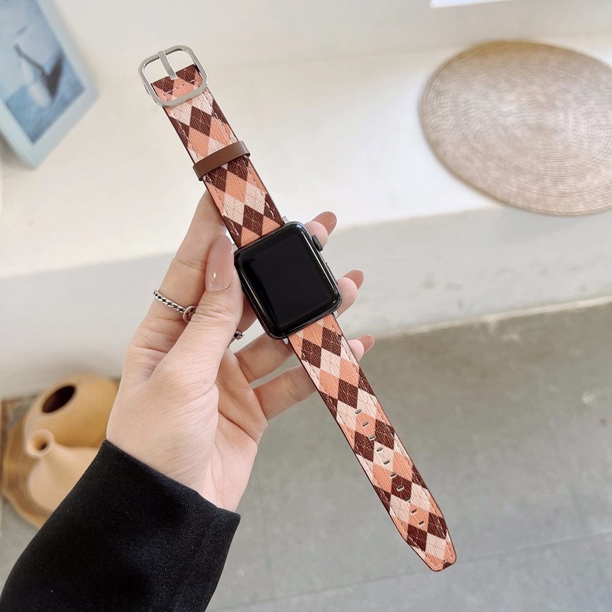 Dây Đeo Đồng Hồ Họa Tiết Lưới Cho Apple Watch Series 7 6 SE 5 4 41mm 45mm 40mm 44mm 38mm 42mm 3 2 1