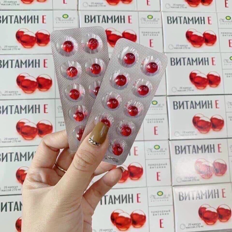 🌸🌸HỦ 30 VIÊN VITAMIN E DƯỠNG TÓC VÀ DA ĐẸP MIRROLLA NGA 🌸🌸