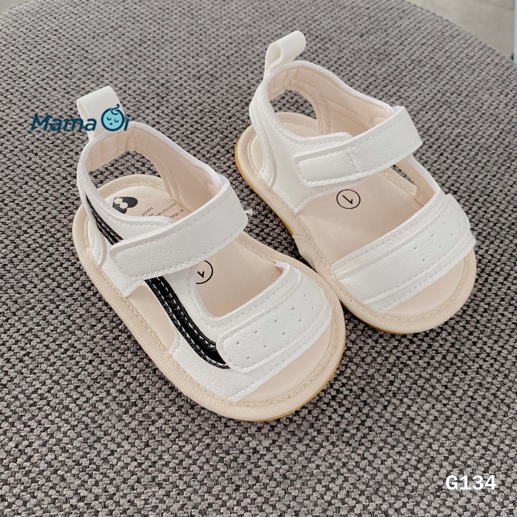 Giày tập đi cho bé dép sandal màu trắng đế nhựa chống trượt0 của Mama Ơi - Thời trang cho bé