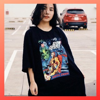 Áo Thun Đen 🌹FREE SHIP 🌹 Áo Thun Nam Nữ Dáng Rộng In Hình Cực Đẹp 2nd, Cổ Tròn Ngắn Tay