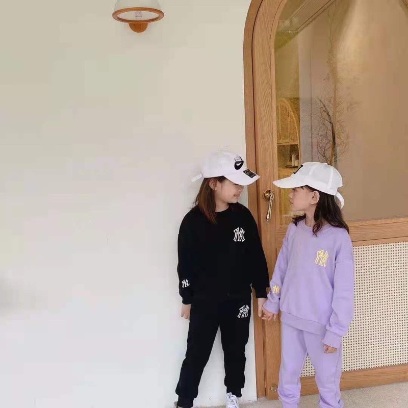 Bộ bé gái thu đông chất cotton LA NY