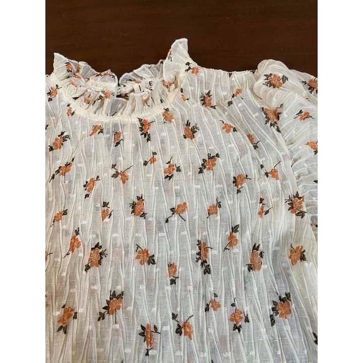 Áo dập ly Mine hoa